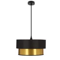 Sklep Kaja Abażurowa, czarno-złota lampa wisząca 31-37008 ERNA | Kaja Oświetlenie