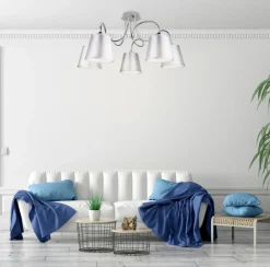 Discount Abażurowa lampa sufitowa do salonu 35-70753 LUK | Kaja Oświetlenie Żyrandole Nowoczesne