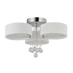 Cheap Abażurowa lampa sufitowa z kryształkami LP-991/3C WH GAMBELA | Kaja Żyrandole Nowoczesne