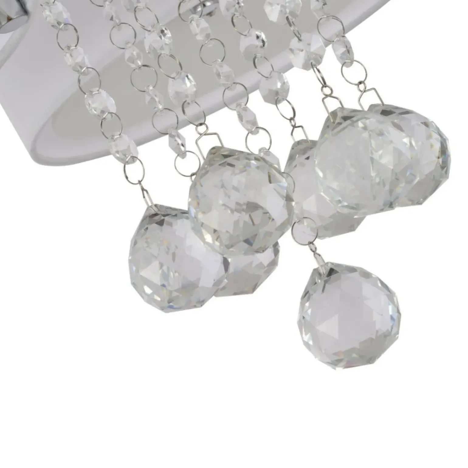 Cheap Abażurowa lampa sufitowa z kryształkami LP-991/3C WH GAMBELA | Kaja Żyrandole Nowoczesne