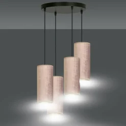 Sale Abażurowa lampa wisząca do salonu 1061/4PREM BENTE PREMIUM | Kaja Żyrandole Nowoczesne