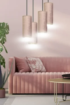 Sale Abażurowa lampa wisząca do salonu 1061/4PREM BENTE PREMIUM | Kaja Żyrandole Nowoczesne