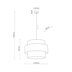 Sklep Kaja Abażurowa lampa wisząca do sypialni TK 5363 CALISTO WHITE | Kaja