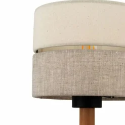 Sklep Kaja Abażurowa lampka stołowa w stylu naturalnym TK 5596 z serii ECO | Kaja