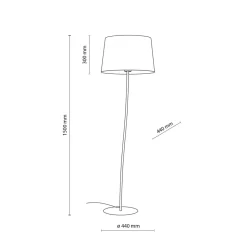 Sklep Kaja Abażurowa, pomarańczowa lampa stojąca TK 6644 NICOLA | Kaja