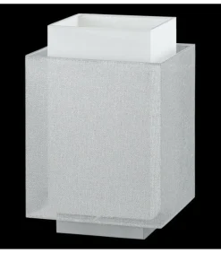 Sklep Kaja Abażurowa, srebrna lampa na szafkę nocną 67324 LASTRA | Kaja