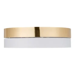 Sklep Kaja Abażurowy, biało-złoty plafon do salonu TK 4773 z serii HILTON | Kaja