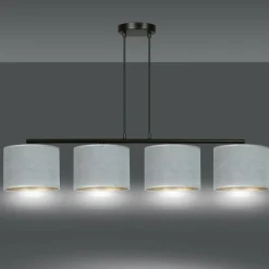 Clearance Abażurowy żyrandol idealny nad stół w salonie 1050/4 HILDE | Kaja Żyrandole Nowoczesne