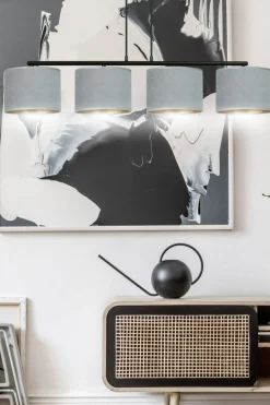 Clearance Abażurowy żyrandol idealny nad stół w salonie 1050/4 HILDE | Kaja Żyrandole Nowoczesne