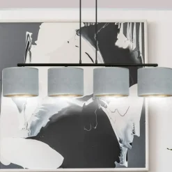 Clearance Abażurowy żyrandol idealny nad stół w salonie 1050/4 HILDE | Kaja Żyrandole Nowoczesne