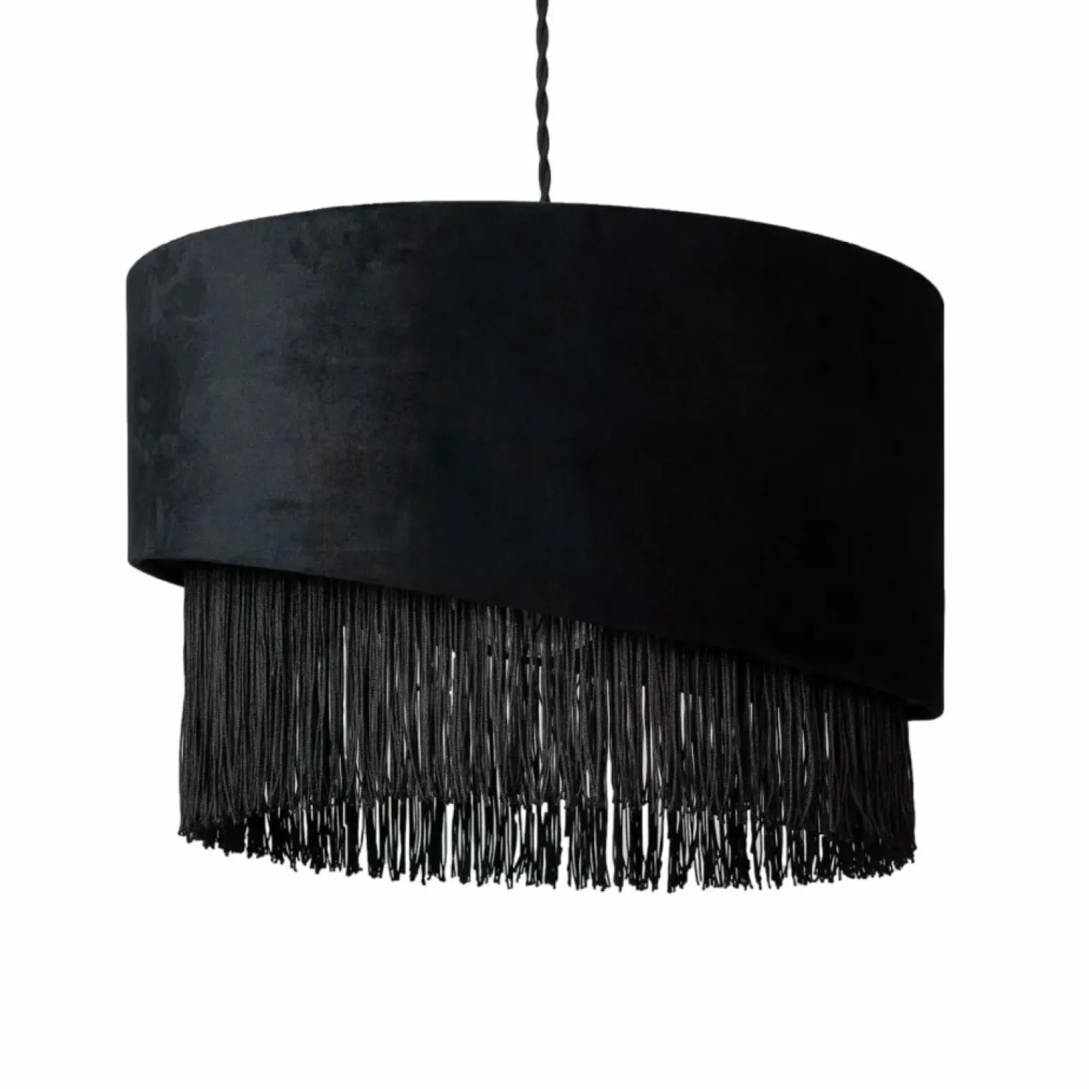 Best Sale Aksamitna lampa wisząca z frędzlami ABR-LWAF-E27 FONTE | Kaja Żyrandole Nowoczesne