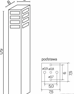 Sklep Kaja Aluminiowa lampa ogrodowa, stojąca RADO III 2 AL z serii RADO III | Kaja Oświetl