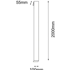 Sklep Kaja Antracytowa lampa elewacyjna LED 200cm 4000K ANT 9928 HIKONE | Kaja