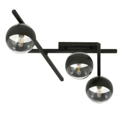 New Asymetryczna, czarna lampa sufitowa do holu 1105/3 SMART | Kaja Żyrandole Nowoczesne