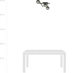 New Asymetryczna, czarna lampa sufitowa do holu 1105/3 SMART | Kaja Żyrandole Nowoczesne