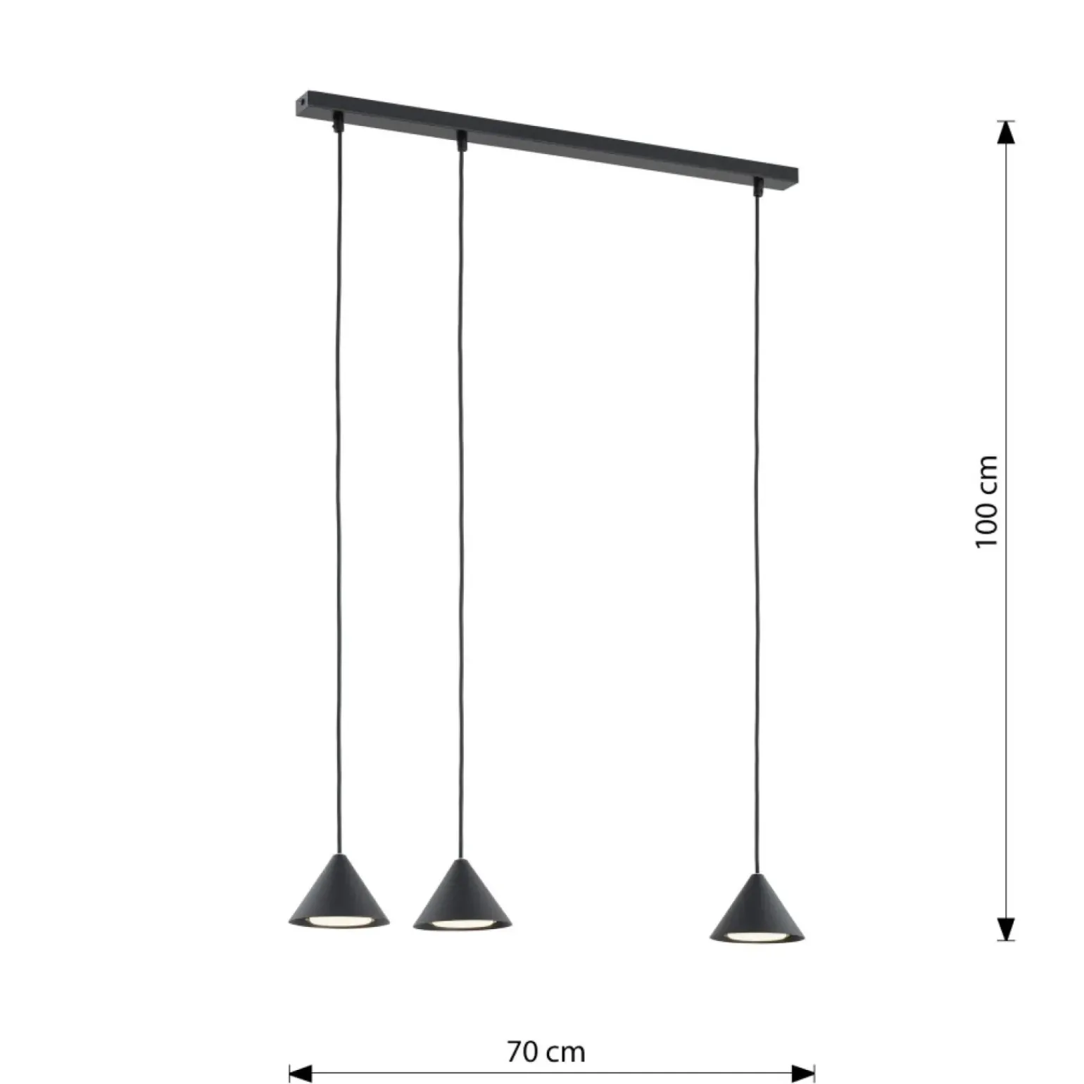 Best Asymetryczna lampa sufitowa ze zwisami 1330/3 ELIT | Kaja Oświetlenie Żyrandole Nowoczesne