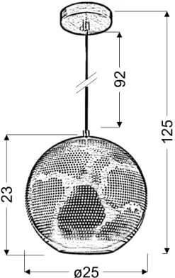 Sklep Kaja Ażurowa lampa wisząca w kolorze u 31-43283 SFINKS | Kaja