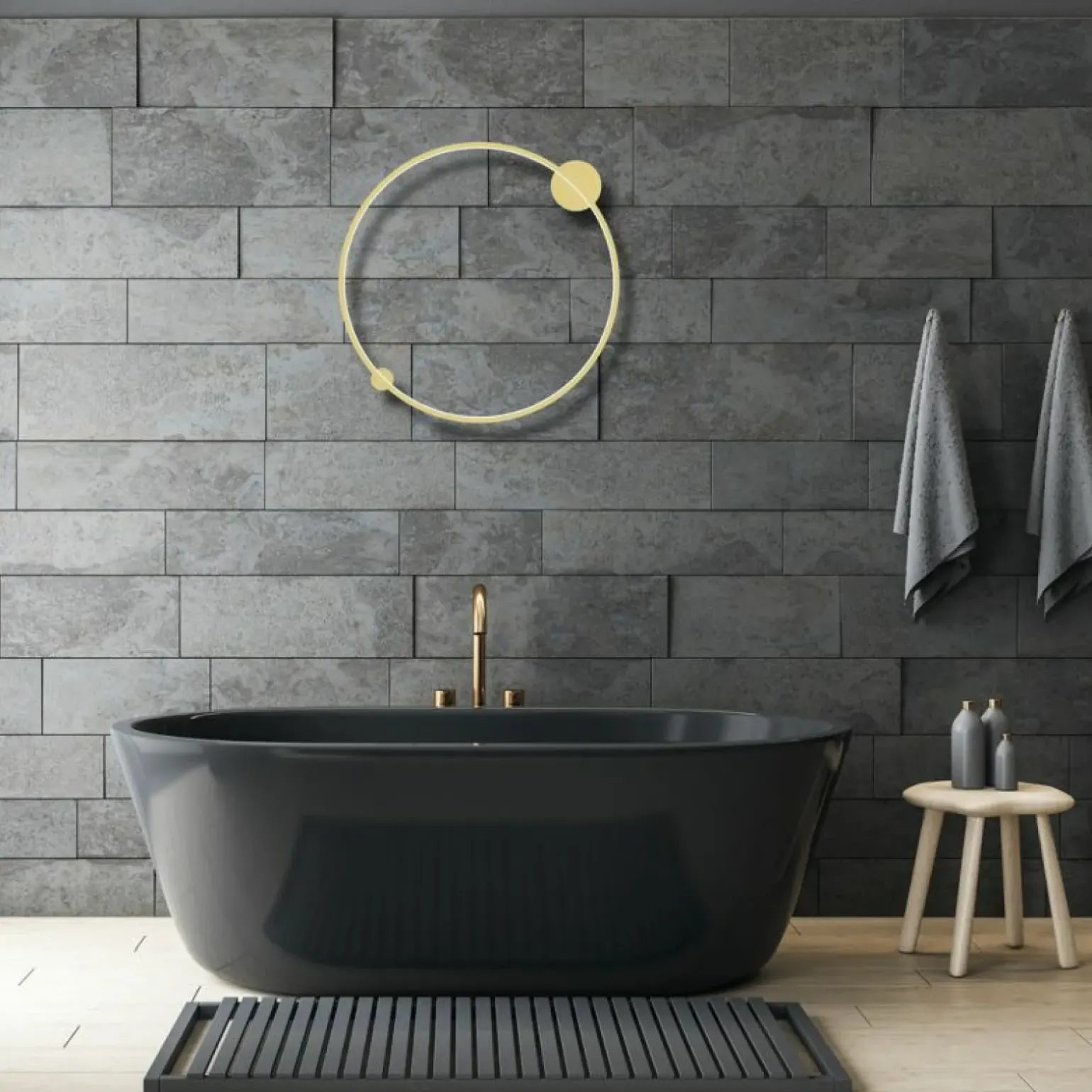 Sklep Kaja Łazienkowa lampa LED na sufit i ścianę ⌀80cm ML8861 SATURNO | Kaja