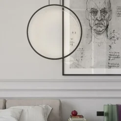 Outlet Łazienkowa lampa wisząca ring ⌀90 LP-999/1P L BK MIRROR | Kaja Żyrandole Nowoczesne