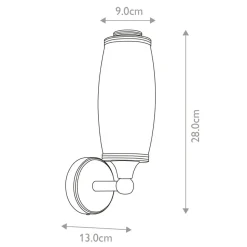Sklep Kaja Łazienkowy kinkiet ścienny, na G9 BATH-ELIOT1-PC z serii ELIOT