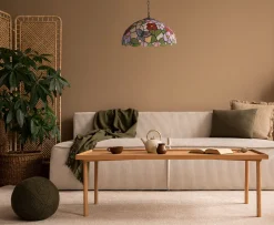 Sklep Kaja Barwna lampa wisząca do salonu, witraż K-P161386 z serii BUTTERFLY