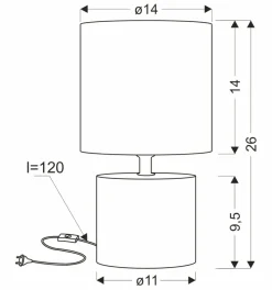 Sklep Kaja Beżowa, klasyczna lampka stołowa, do sypialni 41-24404 z serii DINA | Kaja Oświe