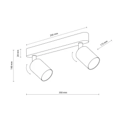 Best Beżowa lampa sufitowa ze spotami TK 10239 LIVIA BEIGE | Kaja Żyrandole Nowoczesne