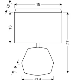 Sklep Kaja Betonowa lampka nocna z abażurem 41-79930 ANIMI | Kaja Oświetlenie