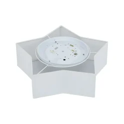 Store Biała, abażurowa lampa do pokoju dziecka TK 4514 STAR | Kaja Żyrandole Nowoczesne