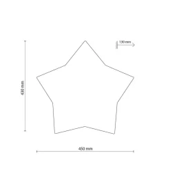 Store Biała, abażurowa lampa do pokoju dziecka TK 4514 STAR | Kaja Żyrandole Nowoczesne