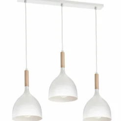 Cheap Biała, funkcjonalna lampa wisząca, listwa LX 1196 z serii NOAK WOOD Żyrandole Nowoczesne