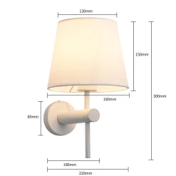 Sklep Kaja Biała, klasyczna lampa ścienna LP-1133/1W WH TIVOLI | Kaja Oświetlenie