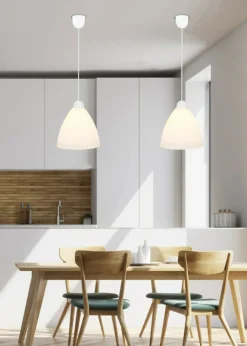 Sklep Kaja Biała, klasyczna lampa wisząca z kloszem 31-16287 z serii MENTI | Kaja