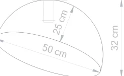 Store Biała kopuła sufitowa ze złotym środkiem SIG 32465 - SFERA 50 B/ZŁ Żyrandole Nowoczesne