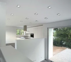 Sklep Kaja Biała, kwadratowa oprawa wpustowa do łazienki AZ0817 PABLO | Kaja