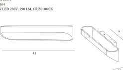 Sklep Kaja Biała lampa ścienna ze światłem LED MX W0164 ZAFIRA | Kaja Oświetlenie