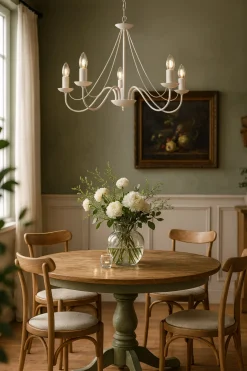 Sklep Kaja Biała lampa imitująca świecznik K-3996 BARTEZ II | Kaja Oświetlenie