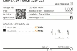 Sklep Kaja Biała lampa LED do szyny 3-fazowej AZ4564 LINNEA | Kaja Oświetlenie