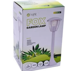 Sklep Kaja Biała lampa ogrodowa stojąca, latarenka 63cm EKO3520 FOX | Kaja