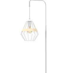 Sklep Kaja Biała lampa podłogowa z drucianym kloszem MLP5522 z serii CLIFF | Kaja Oświetlen