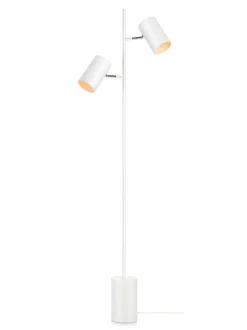 Sklep Kaja Biała lampa podłogowa z dwoma reflektorami 107948 | Kaja Oświetlenie