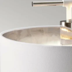 Sklep Kaja Biała lampa stołowa z abażurem BALANCE-TL-WPN z serii BALANCE