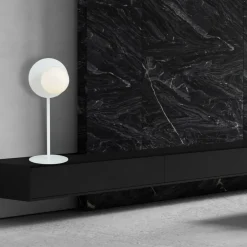 Sklep Kaja Biała lampa stołowa z m kloszem - dekoracja 1189/LN z serii OSLO