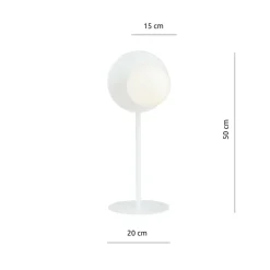 Sklep Kaja Biała lampa stołowa z m kloszem - dekoracja 1189/LN z serii OSLO