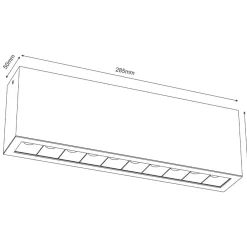Sklep Kaja Biała lampa sufitowa box 9x28,5cm LED 3000K ANT 1043 z serii A-GLARE