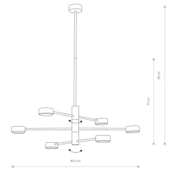 Clearance Biała lampa sufitowa na sześć źródeł światła 7942 | Kaja Oświetlenie Żyrandole Nowoczesne
