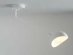 Best Biała lampa sufitowa na sztywnym wysięgniku SIG 32428 z serii ROY B Żyrandole Nowoczesne