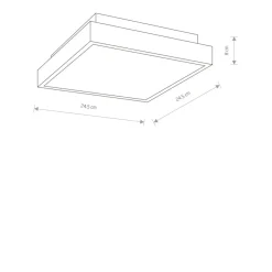 Clearance Biała lampa sufitowa, w kształcie kwadratu 9500 | Kaja Oświetlenie Żyrandole Nowoczesne