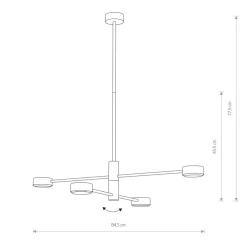Clearance Biała lampa sufitowa z 4 punktami świetlnymi 7941 | Kaja Oświetlenie Żyrandole Nowoczesne