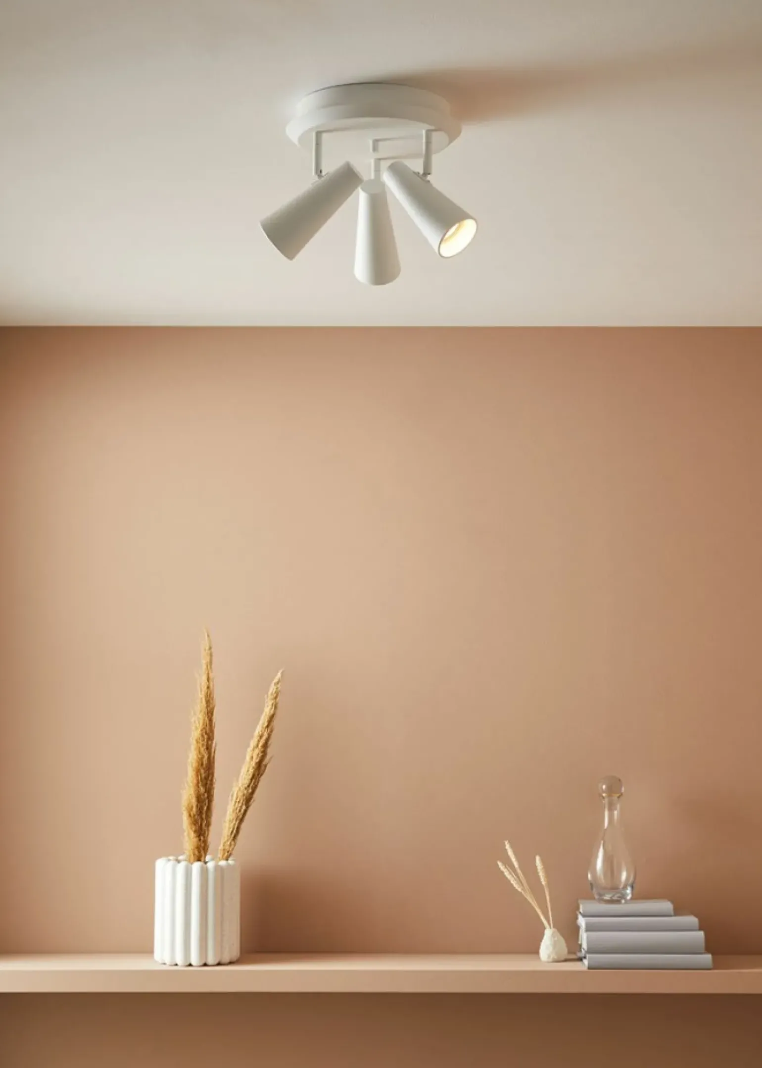 Store Biała lampa sufitowa z kloszami na przegubach 108203 | Kaja Żyrandole Nowoczesne